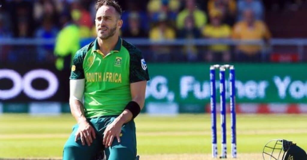 Faf du Plessis is celebrating after winning match