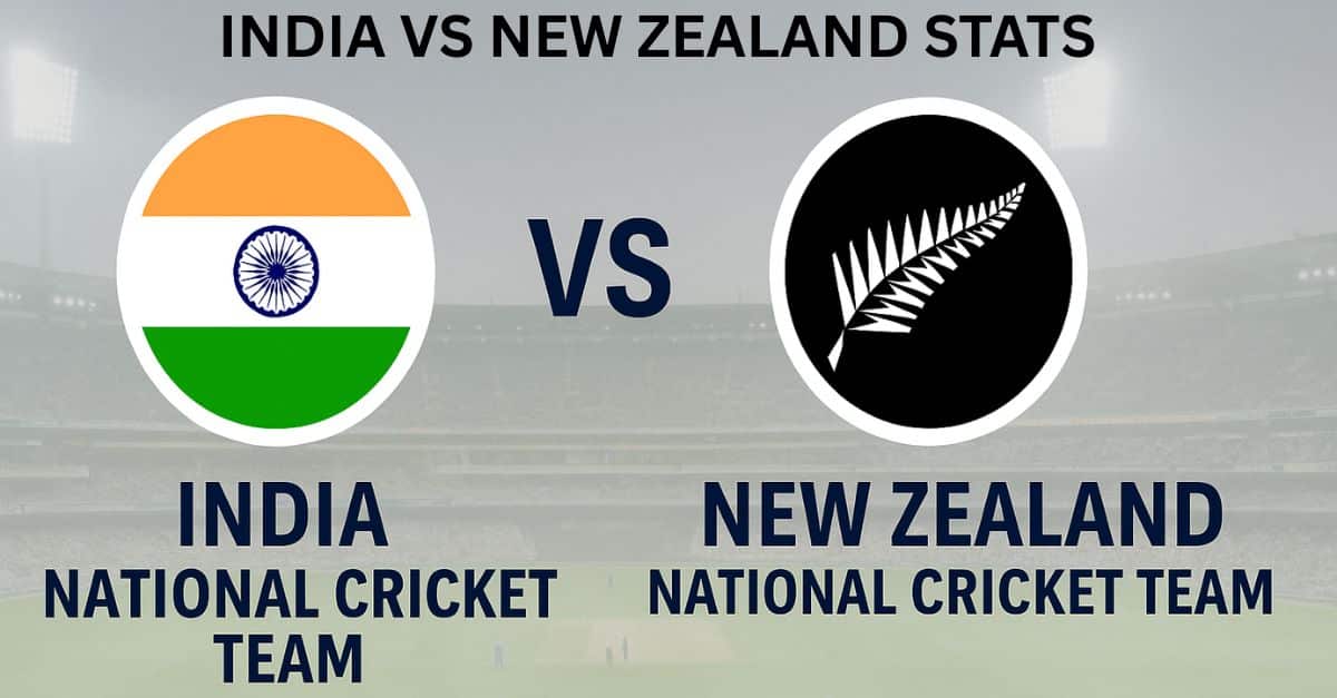 India National Cricket Team vs New Zealand National Cricket Team Stats